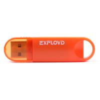Флешка USB 16 Гб Exployd 570, USB2.0, пластик, оранжевый
