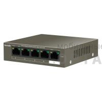 Неуправляемый гигабитный 5 портовый PoE коммутатор Tenda TEG1105P-4-63W, 5*10/1000 Mbps Base-TX