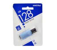 Флешка USB 128Gb SmartBuy V-Cut, USB 3.0, металл, синий
