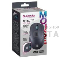 Мышь беспроводная Defender Effect X  MS-095, оптическая, 6D,800-1600dpi,бесшумн, черный (1/40)