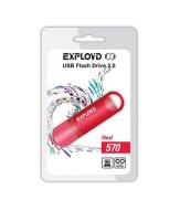 Флешка USB 32 Гб Exployd 570, USB2.0, пластик, красный