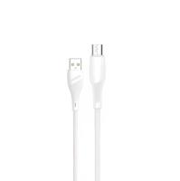 Кабель USB to Micro Earldom EC-163M, 25см, 2.4A, белый