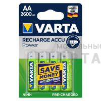 Аккумуляторная батарейка VARTA R6 R2U (2600mAh) (4 бл) (40/100)