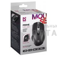 Мышь беспроводная Defender Prime MB-053, 6D,800-1600dpi,бесшумн, черный (1/40)