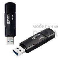 Флешка USB 16 Гб  Smartbuy  Clue  чёрный