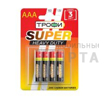 Элемент питания Трофи R03-4BL SUPER HEAVY DUTY Zinc (40/960/46080) Элемент питания Трофи R03-4BL SUPER HEAVY DUTY Zinc (40/960/46080)